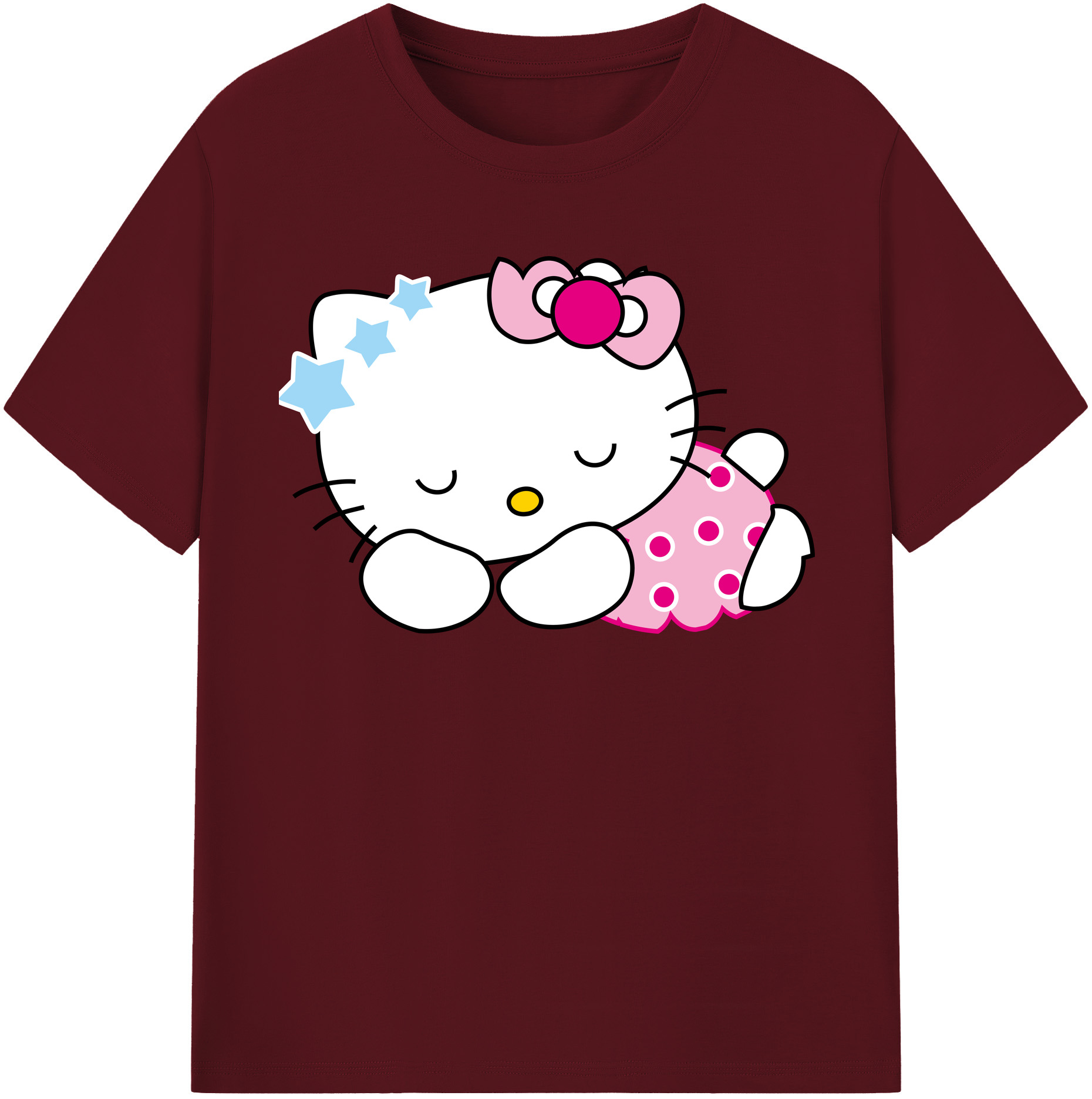 （画像用） Hello Kitty ハローキティ 綿100％半袖Tシャツ（フロントプリント）